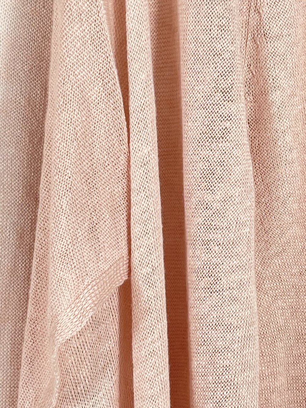 Nanette Lepore Linen Blend Open Cardigan Pink Lightweight Drape L - Picture 7 of 13